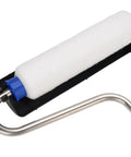 Close-up of Electric Paint Roller Plays Nice With Your Airless Sprayer For Auto Dispensing And Smooth As Butter Coats, white roller with aluminum shaft.