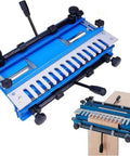 Rock Solid 12 Inch Wood Dovetail Jig Router Template For Dead Nuts Accurate Cabinet Joinery And Drawer Boxes Featuring One Piece Cast Aluminum Base, close-up view.