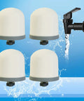 Ceramic Dome Filter Replacement For Water Pre Filtration System 0.15 To 0.5 Micron Diatomite Filter 4 Pack with water flow