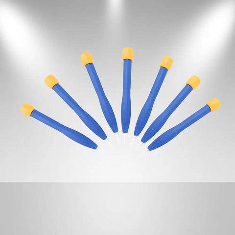 8 Piece Slotted Screwdriver Set With Anti Static Ceramic Bits And Plastic Handles for precision high frequency circuit adjustment