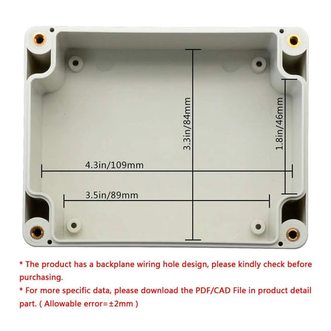 ABS Plastic Junction Box Built Tough Waterproof IP65 Dustproof Electrical Enclosure With Clear PC Cover Project Box Grey