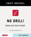 No drill installation for Delta bath hardware, easy one tool install for Dryden 24 Inch Wall Mounted Towel Bar In Polished Chrome.