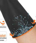 Heavy Duty Chemical Resistant Rubber Gloves 22 Inch Xl Natural Latex showcasing crimping design to prevent water backflow.