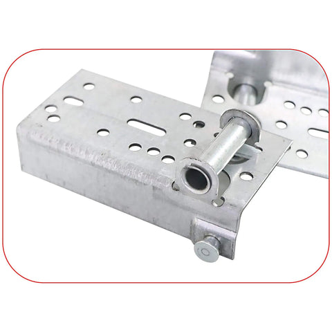 Two Pack Garage Door Bottom Lifting Brackets With 7/16 Inch Stem For Residential Use, Built Tough 13 Gauge Galvanized Steel Bottom Roller Brackets, Left And Right Set