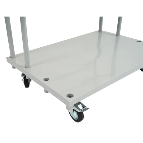 Heavy Duty Flatbed Dolly Cart With 2000 Lb Capacity Steel Platform Truck For Drywall Lumber And Tables, 4 Swivel Casters, Adjustable 2 Detachable Side Rails