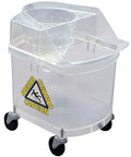 Transparent Mop Bucket With Wringer, Metal-Free Design, See-Through Mop Set for Corrections Facilities, Inmate-Safe