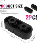 2Pcs Rubber Exhaust Hangers Replacement OEM 25956663 Shock Absorbing Muffler Hanger with size dimensions