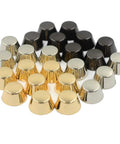 Top Tier Hella Durable Mini Copper And Iron Purse Feet With Spike Back Screws and Flat Head Studs, various metallic colors.