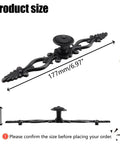 Antique Black Cabinet Pulls 2 Pack Classic Vintage Dresser Drawer Handles Six Point Nine Seven Inch Length 128mm Center To Center 5 Hole Spacing Zinc Alloy With Screws For Furniture Cabinets Cupboards Dressers, shown with dimensions and screws