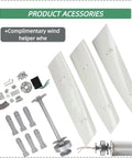 1000W Vertical Wind Turbine Kit With 3 Fiberglass Blades And Controller 12V/24V/48V Output Copper Wire Permanent Magnet Generator