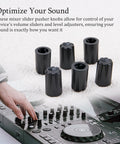 50 Piece Black 6mm D Shaft Potentiometer And Encoder Knobs With Concave Rotary Design on audio mixer board