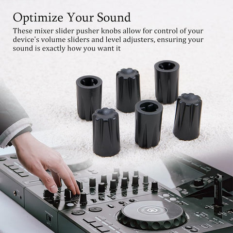 50 Piece Black 6mm D Shaft Potentiometer And Encoder Knobs With Concave Rotary Design on audio mixer board