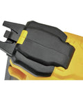 Close-up of the 20V Cordless Stapler Kit For Cables With Center LED Light, showing cable guide alignment feature.