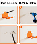 Installation steps for Garage Tool Organizer Wall Mount Trimmer Rack For Weed Eater And Hedge Trimmer Heavy Duty Garden Tool Hanger