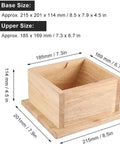 Top Shelf Stainless Steel Coffee Knock Box With Solid Wood Base Massive Grounds Bin dimensions and details on sturdy wooden design.