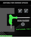 Long Arm T Handle Allen Wrench Set Built Tough With Ball End Hex Keys For Metric And SAE Sizes with green ergonomic grip.