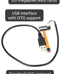Genuinely Dope Plug N Play Usb Camera Module Featuring 5Mp Ov5640 Autofocus Wide Angle Lens for secure surveillance with USB interface.