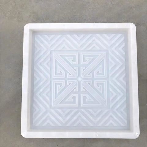Top view of a Two Piece Concrete Molds For Walkways Set DIY Easy Release Square Paver Molds For Garden Paths And Stone Patios.
