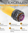 Close-up of M18 photoelectric sensor showcasing excellent craftsmanship with waterproof and short circuit protection features.