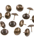 Top Shelf 100 Pack Bronze Upholstery Tacks 1 Inch Furniture Nails legit antique brass thumb tacks assorted for fabric use.