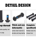 Detail design of 5 Pack Mountain Bike Shock Absorber Screws 17 To 82mm M8 Steel Bolts for durable use in various machinery.