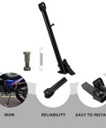 Kickstand For Hawk 250 And TBR7 Side Support Stand Replacement For Dirt Bike Hawk 250cc TBR 7 Easy To Install And Stable Parking