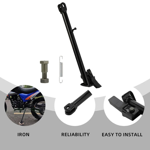 Kickstand For Hawk 250 And TBR7 Side Support Stand Replacement For Dirt Bike Hawk 250cc TBR 7 Easy To Install And Stable Parking