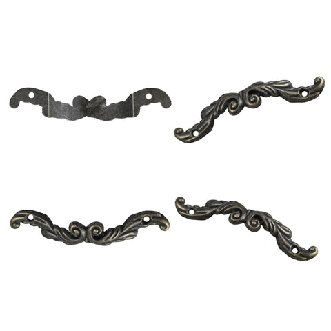 12 Pack Antique Bronze Decorative Arch Pulls 3 Inch By 0.6 Inch Zinc Alloy Mini Handles With 54mm Hole Spacing for furniture