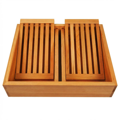 Top Frame Bee Feeder With Floats For Beekeeping 10 Frame Hive Top Feeder With Beeswax Dipped Wood, top view
