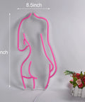 Pink Neon Sign LED Night Light USB Powered Wall Decor for Bedroom Man Cave Vibe Bar Pub Store Club Garage Home Party 17x8.5 Inches Flexible Silicone LED Strip on Clear Acrylic Board silhouette