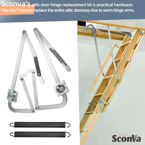 Attic Ladder Hinge Arms With Springs Replacement Kit For Werner Mk5 WU2210 W2208 W2210 Ladders After 2010 Easy Install