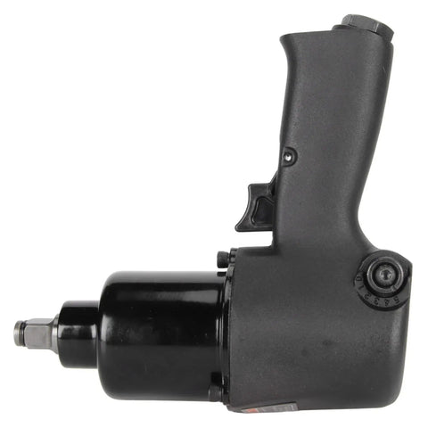 Side view of 1/2 Inch Air Impact Wrench With Alloy Steel Body And Double Hammer Mechanism cranking out 880 foot pounds of torque.