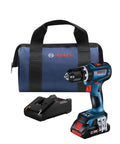 Cordless Rock Solid 1/2 Inch Hammer Drill Driver Kit Brushless Motor with battery charger and carry bag.