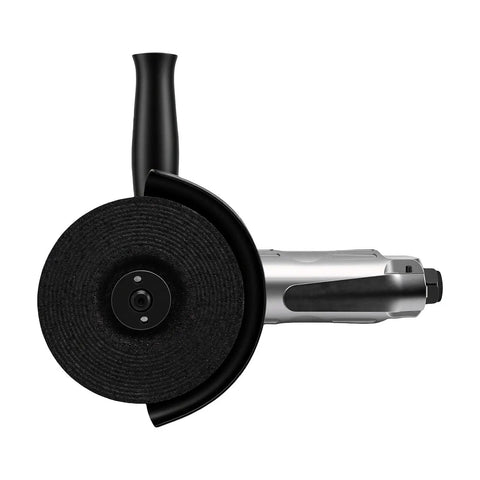 Pro Level Pneumatic Angle Grinder 5 Inch With 11000 Rpm And Badass Slick Handle Built From Lightweight Composite Housing, top view.