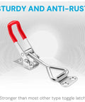 Six Pack Toggle Latch Clamp Set With Adjustable Quick Release Pull Handles 500 lb Capacity Horizontal Clamp Anti-Rust
