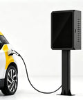 Rugged EV Charger Lock Box Featuring Beefy Vertical Stand And Full Weatherproof Cover For Outdoor Electric Vehicle Stations.