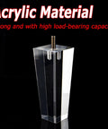 Heightened Waterproof Acrylic Furniture Legs: Heavy-Duty Support For Kitchen Cabinets, Dressers, And TV Stands - Transparent design