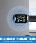 All In One Wood Moisture Meter And Digital Water Tester With Backlit LCD Display, Auto Alarm, Low Battery Indicator, Calibration And Hold Button For Wood Firewood Lumber And Floors, Measures Humidity And Temperature And Helps Detect Mold, wall scan