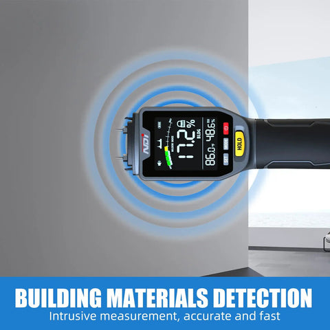 All In One Wood Moisture Meter And Digital Water Tester With Backlit LCD Display, Auto Alarm, Low Battery Indicator, Calibration And Hold Button For Wood Firewood Lumber And Floors, Measures Humidity And Temperature And Helps Detect Mold, wall scan