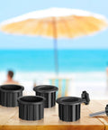 Six Piece Patio Umbrella Base Ring Cover And Cap Kit With M8 Thread Hand Knob Caps Replacement Parts For Patio Umbrella Stands