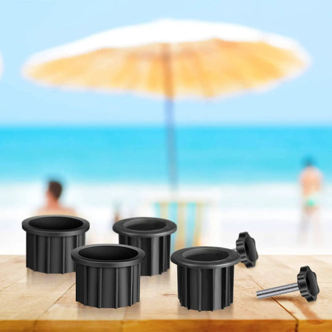 Six Piece Patio Umbrella Base Ring Cover And Cap Kit With M8 Thread Hand Knob Caps Replacement Parts For Patio Umbrella Stands