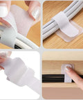 Heavy Duty Cable Organizer Kit For Desk And PC Setup Reusable Nylon Cable Ties With Hook And Loop Fasteners Keeps Data Cables Power Cords And Network Cables Neat And Cord Management Ready shown in use
