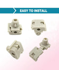 Heavy Duty Tailgate Door Lock Rod Latch Clips For Ford F150 F250 F350 Super Duty, OEM grade nylon clips in white, set of four.