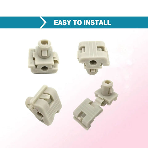 Heavy Duty Tailgate Door Lock Rod Latch Clips For Ford F150 F250 F350 Super Duty, OEM grade nylon clips in white, set of four.