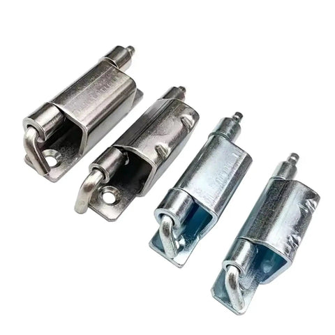 Set of four concealed installation door hinges for hidden cabinets and electrical boxes, smooth quiet swing, durable metal construction.