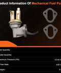 Drop In M6737 Mechanical Fuel Pump Replacement For Jeep And AMC Classics, Fits Wrangler with installation gaskets