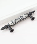 Black and white ceramic drawer knob from Six Pack 3 Inch Ceramic Drawer Knobs Black And White Rustic Style Drawer Pulls For Kitchen Cabinets