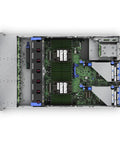 Dual Intel Xeon 16 Core 2U Rack Server Bundle With 256GB DDR5 Memory And 15TB Storage top view showing components and layout.