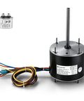 Heavy Duty Condenser Fan Motor Quarter Horsepower 1075 RPM 208 To 230 Volt One Point Eight Amp 48Y Frame HVAC Outdoor part view with wiring.