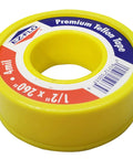 Gas Teflon Tape Pro Grade Pipe Thread Tape For Plumbing And Gas Lines Half Inch By 260 Inches Four Mil Thick Yellow 10 Pack Perfect